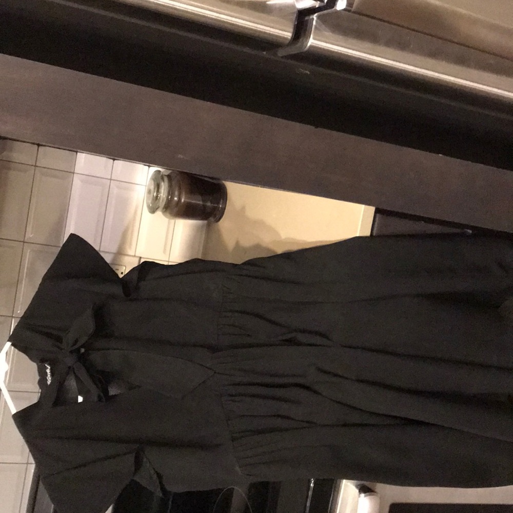 Motel Brand deep V ruffle babydoll dress